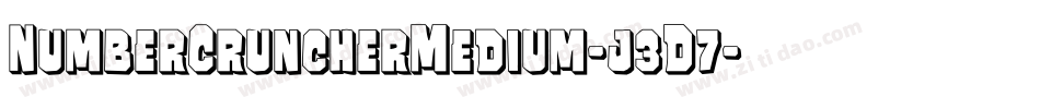 NumberCruncherMedium-j3D7字体转换