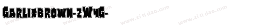 Garlixbrown-zW4G字体转换