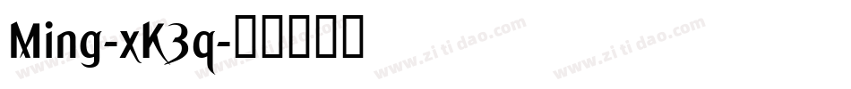 Ming-xK3q字体转换