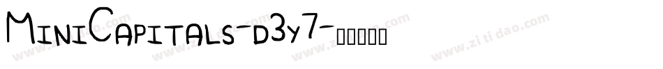 MiniCapitals-d3y7字体转换