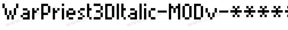 WarPriest3DItalic-M0Dv字体转换