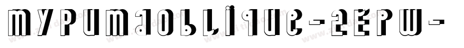 MyPumaOblique-2Epw字体转换