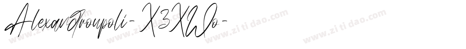 Alexandroupoli-X3XWo字体转换