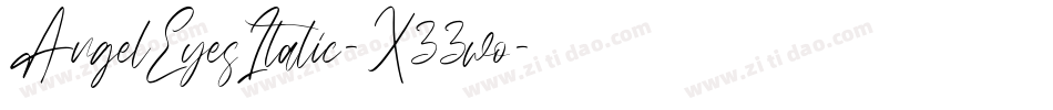 AngelEyesItalic-X33wo字体转换