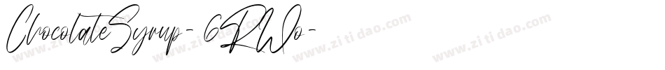ChocolateSyrup-6RWo字体转换 ChocolateSyrup-6RWo字体转换