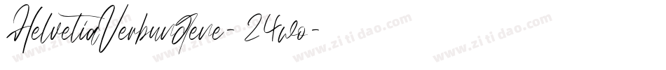 HelvetiaVerbundene-24wo字体转换