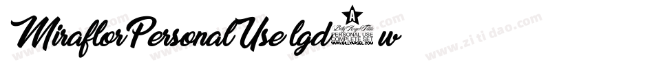 MiraflorPersonalUse-lgd9w字体转换