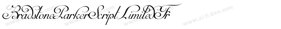 BradstoneParkerScriptLimitedFreeVersion-EEY4字体转换