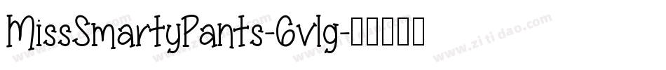 MissSmartyPants-6vlg字体转换