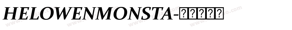 HELOWENMONSTA字体转换