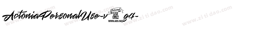 ActoniaPersonalUse-v5g4字体转换