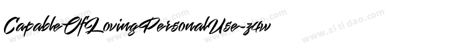 CapableOfLovingPersonalUse-z4w4字体转换