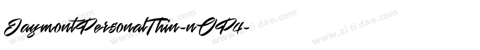JaymontPersonalThin-nOP4字体转换