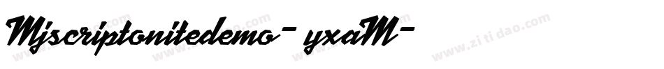 Mjscriptonitedemo-yxaM字体转换