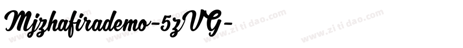 Mjzhafirademo-5zVG字体转换