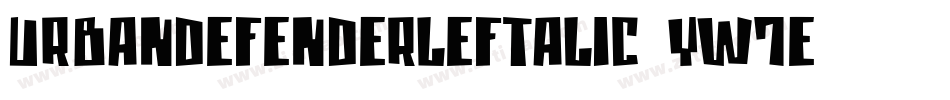 UrbanDefenderLeftalic-yW7e字体转换