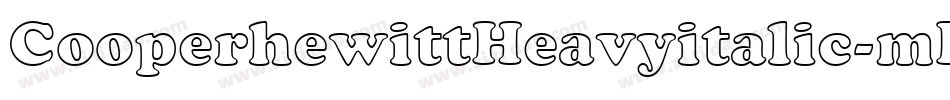 CooperhewittHeavyitalic-mRWV字体转换