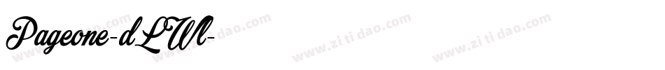Pageone-dLWl字体转换