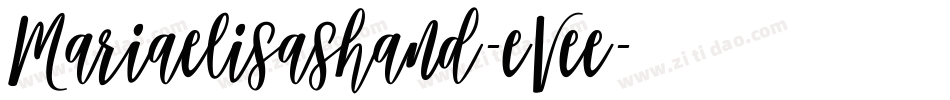 Mariaelisashand-eVee字体转换