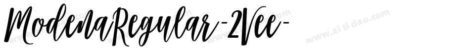 ModenaRegular-2Vee字体转换