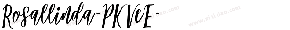 Rosallinda-PKVeE字体转换