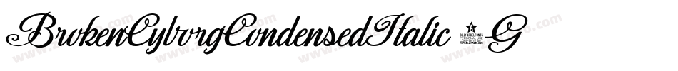 BrokenCyborgCondensedItalic-5G6B字体转换