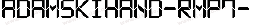 Adamskihand-rmP7字体转换