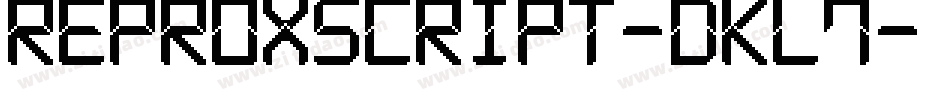 Reproxscript-dKL7字体转换