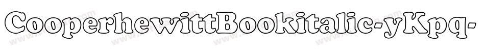CooperhewittBookitalic-yKpq字体转换