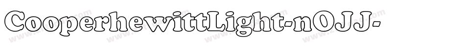 CooperhewittLight-nOJJ字体转换