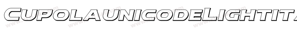 CupolaunicodeLightitalic-1DmB字体转换
