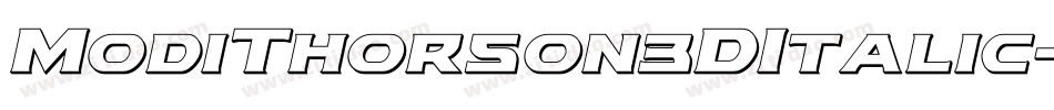 ModiThorson3DItalic-9DmB字体转换