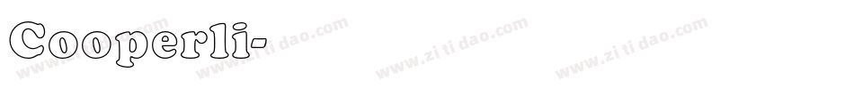 Cooperli字体转换