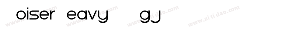 MoiserHeavy-52gj字体转换