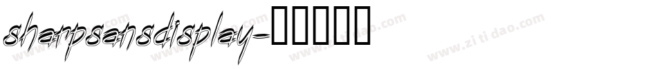 sharpsansdisplay字体转换