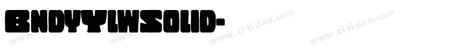 BndyYlwSolid字体转换