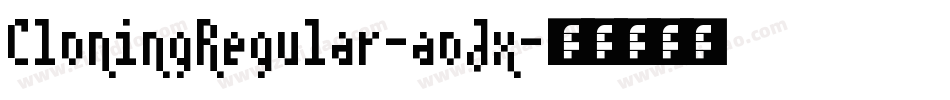 CloningRegular-aoJx字体转换