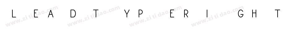 Leadtyperight-DY5x字体转换
