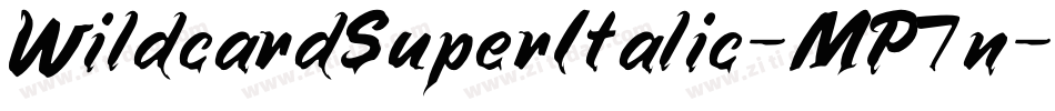 WildcardSuperItalic-MP7n字体转换