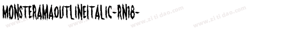 MonsteramaOutlineItalic-rn18字体转换