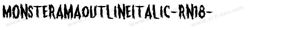 MonsteramaOutlineItalic-rn18字体转换