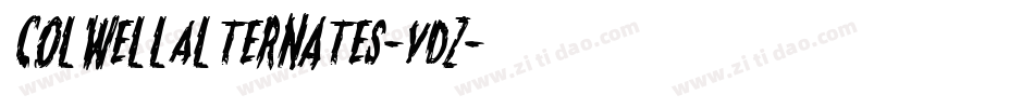 ColwellAlternates-VdZ字体转换