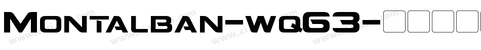 Montalban-wq63字体转换