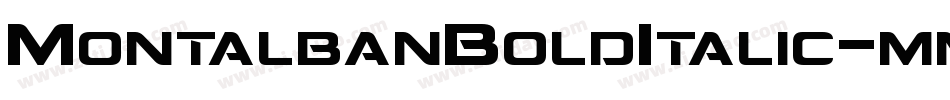 MontalbanBoldItalic-mmAP字体转换