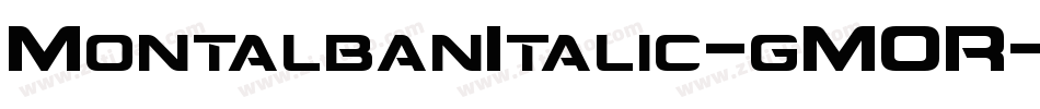 MontalbanItalic-gMOR字体转换