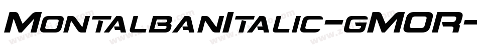 MontalbanItalic-gMOR字体转换