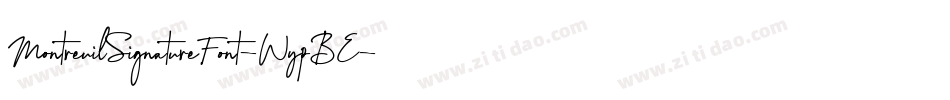 MontreuilSignatureFont-WypBE字体转换