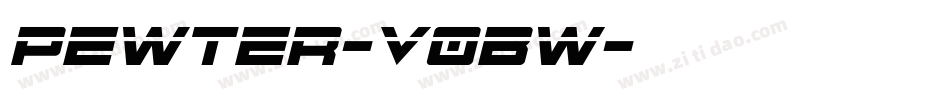 Pewter-V0Bw字体转换