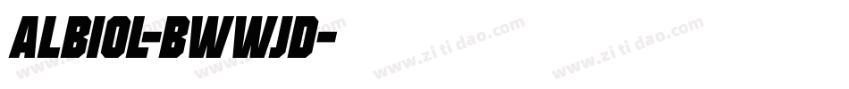 Albiol-BWWjd字体转换