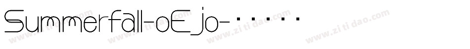 Summerfall-oEjo字体转换